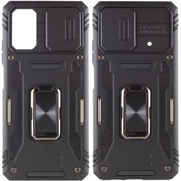 Ударопрочный чехол Camshield Army Ring для Xiaomi Poco F5 / Note 12 Turbo — Черный — фото 1