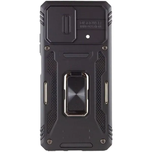 Ударопрочный чехол Camshield Army Ring для Xiaomi Poco F5 / Note 12 Turbo — Черный — фото 2