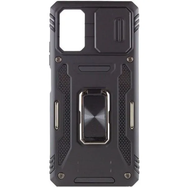 Ударопрочный чехол Camshield Army Ring для Xiaomi Poco F5 / Note 12 Turbo — Черный — фото 3
