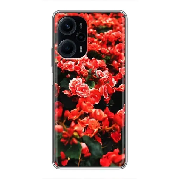 Чехол с принтом «Цветы красные» для Xiaomi POCO F5