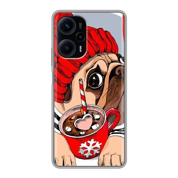 Чехол с принтом «Собачка в шапке» для Xiaomi POCO F5