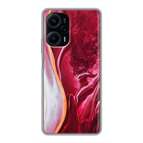 Чохол з принтом «Мрамор червоний» для Xiaomi POCO F5