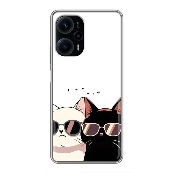 Чохол з принтом «Коти в окулярах» для Xiaomi POCO F5