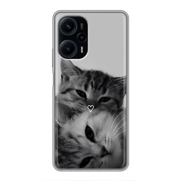 Чохол з принтом «Пара котів» для Xiaomi POCO F5