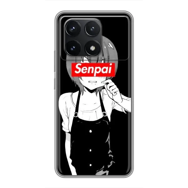 Чехол с принтом «Senpai» для Xiaomi POCO F6 Pro
