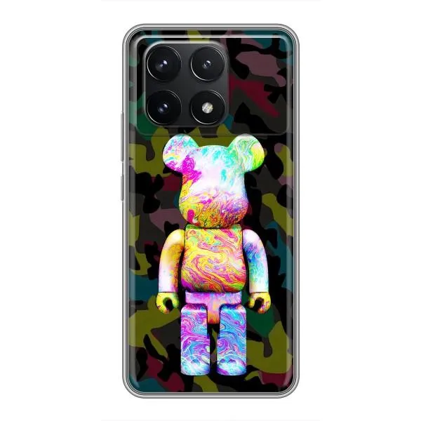 Чехол с принтом «Яркий Bearbrick» для Xiaomi POCO F6 Pro