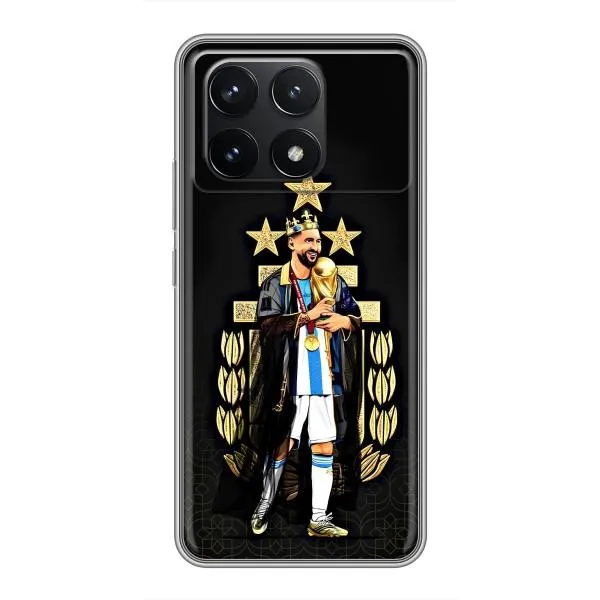 Чехол с принтом «Месси Король» для Xiaomi POCO F6 Pro Чехол с принтом «Месси Король» для Xiaomi POCO F6 Pro