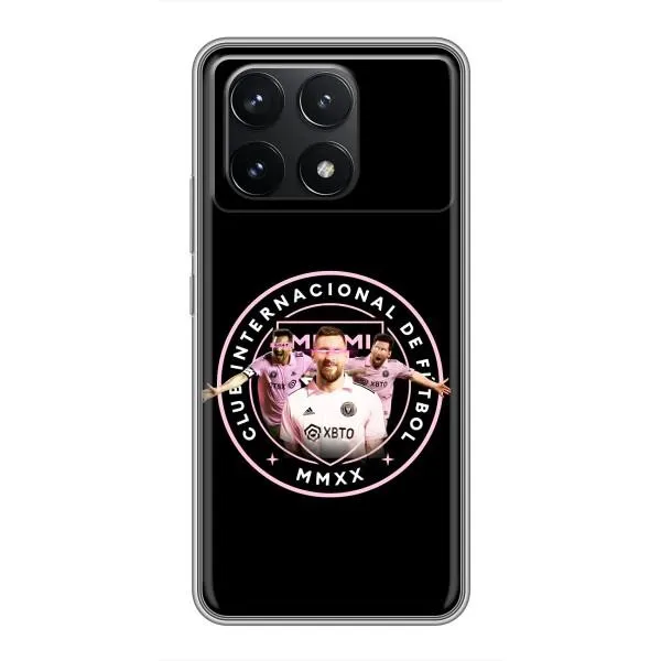 Чехол с принтом «Месси в лого» для Xiaomi POCO F6 Pro