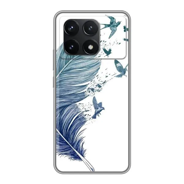 Чохол з принтом «Перо» для Xiaomi POCO F6 Pro