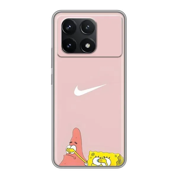 Чехол с принтом «Патрик и Губка» для Xiaomi POCO F6 Pro