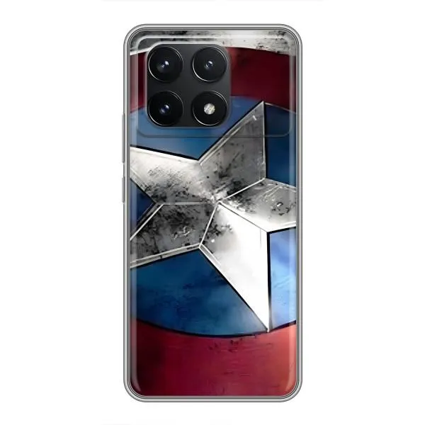 Чохол з принтом «Щит Капітана Америки» для Xiaomi POCO F6 Pro