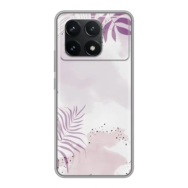 Чехол с принтом «Фиолетовые листья» для Xiaomi POCO F6 Pro