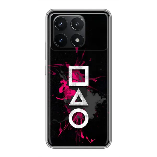 Чехол с принтом «Символы Игра кальмара» для Xiaomi POCO F6 Pro