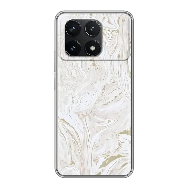 Чехол с принтом «Белый мрамор» для Xiaomi POCO F6 Pro