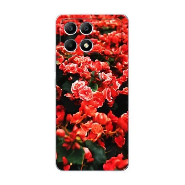 Чехол с принтом «Цветы красные» для Xiaomi POCO F6