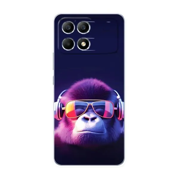 Чехол с принтом «Стильная обезьяна» для Xiaomi POCO F6 Чехол с принтом «Стильная обезьяна» для Xiaomi POCO F6