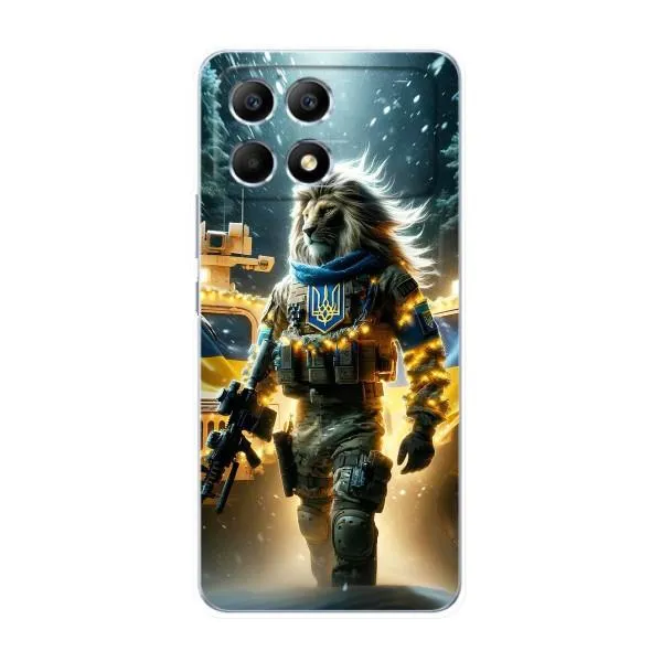 Чехол с принтом «ЛЕВ ЗСУ» для Xiaomi POCO F6