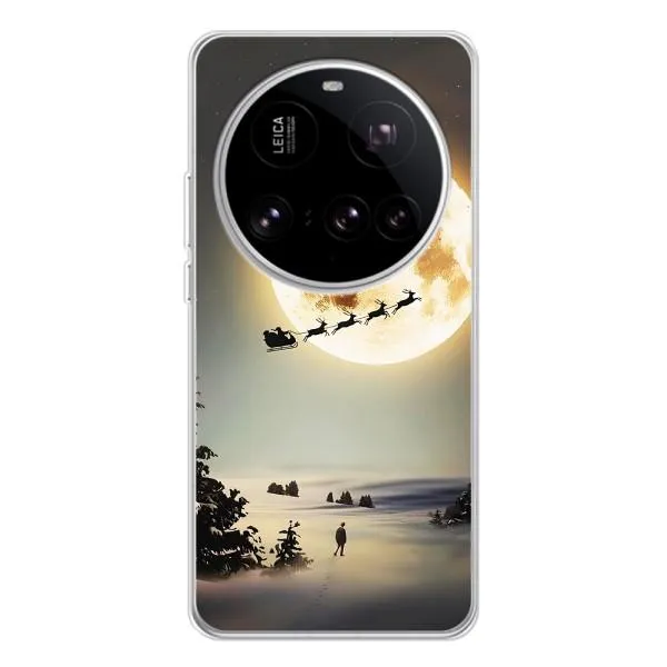 Чехол с принтом «Санта на луне» для Xiaomi POCO F7 Pro Чехол с принтом «Санта на луне» для Xiaomi POCO F7 Pro