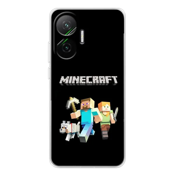 Чехол с принтом «герои Minecraft» для Xiaomi POCO F7