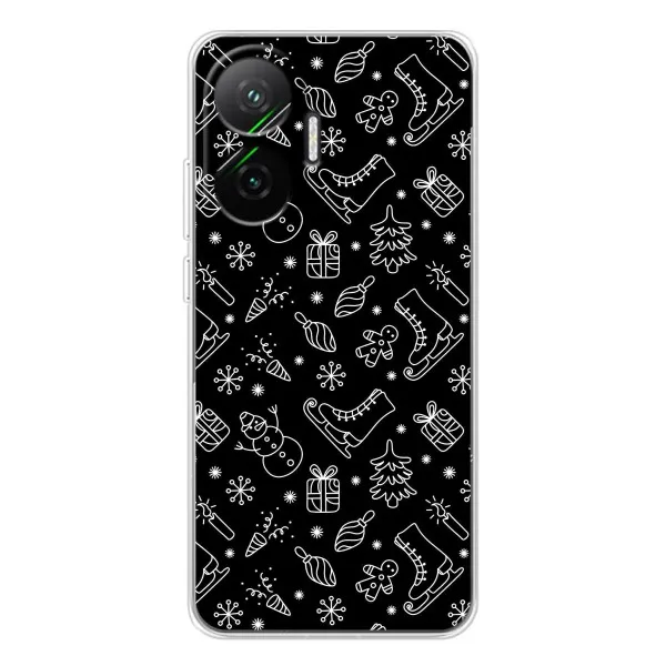 Чехол с принтом «Новогодний фон» для Xiaomi POCO F7