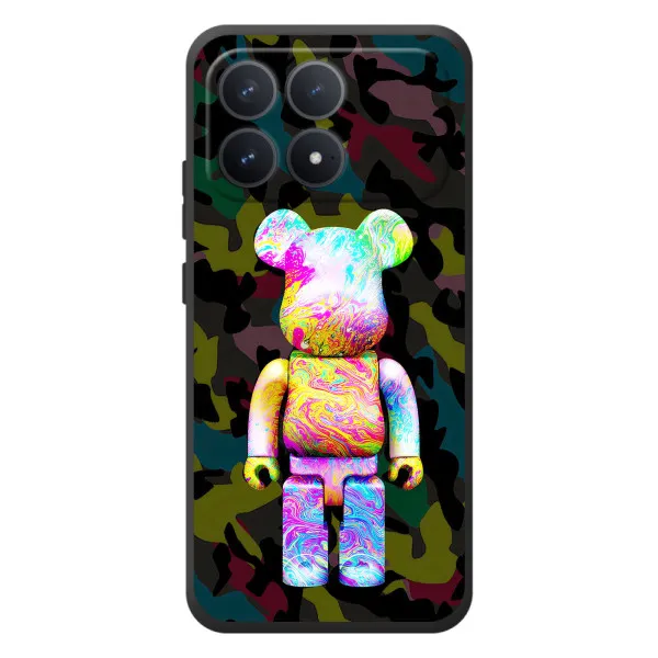 Чехол с принтом «Яркий Bearbrick» для Xiaomi Poco F8 Pro