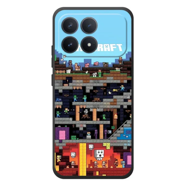 Чехол с принтом «фон Minecraft» для Xiaomi Poco F8 Pro