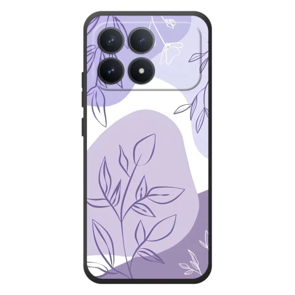 Чехол с принтом «Фиолетовые листья абстракция» для Xiaomi Poco F8 Pro
