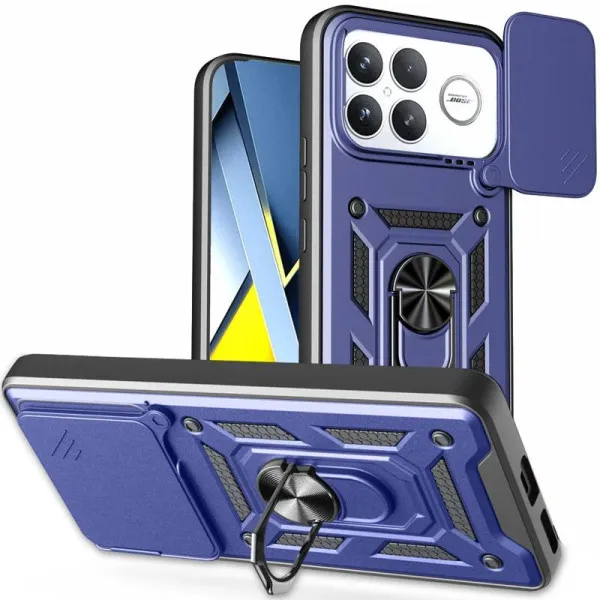 Чохол Ummi Camshield Serge Ring для Xiaomi Poco F8 Ultra — Синій — фото 1 Чохол Ummi Camshield Serge Ring для Xiaomi Poco F8 Ultra — Синій — фото 1