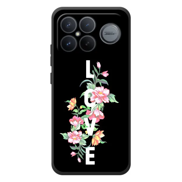 Чехол с принтом «Цветы LOVE» для Xiaomi Poco F8 Ultra