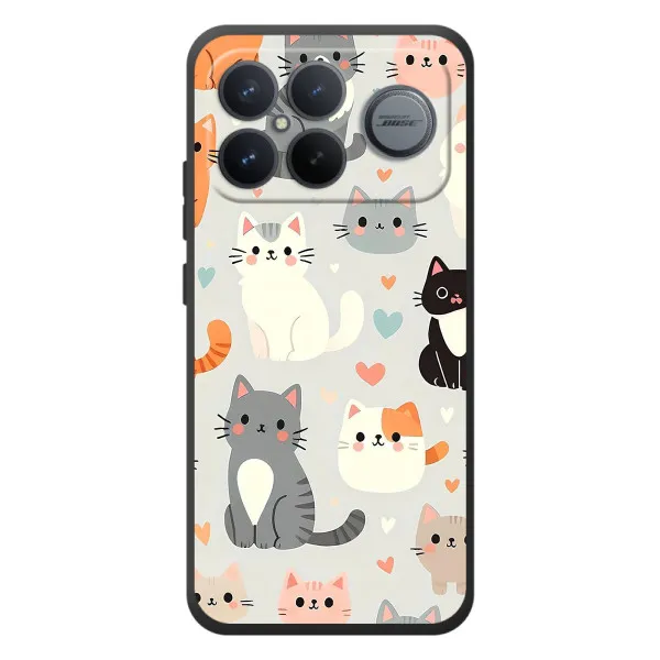 Чехол с принтом «Коллаж котов» для Xiaomi Poco F8 Ultra