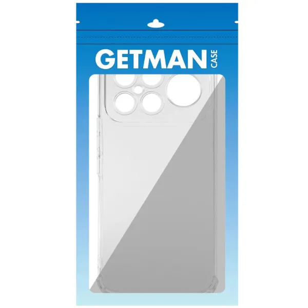 TPU чехол GETMAN Ease logo усиленные углы Full Camera для Xiaomi Poco F9 Ultra — Прозрачный — фото 2