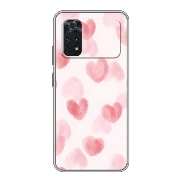 Чехол с принтом «Розовые сердечки» для Xiaomi POCO M4 Pro 5G Чехол с принтом «Розовые сердечки» для Xiaomi POCO M4 Pro 5G