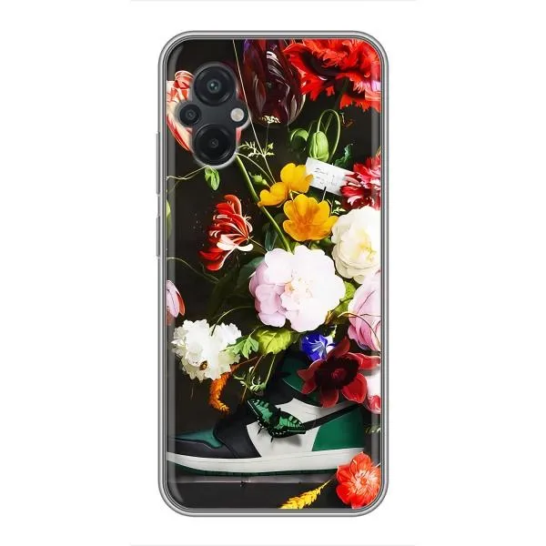 Чехол с принтом «Nike цветы» для Xiaomi POCO M5