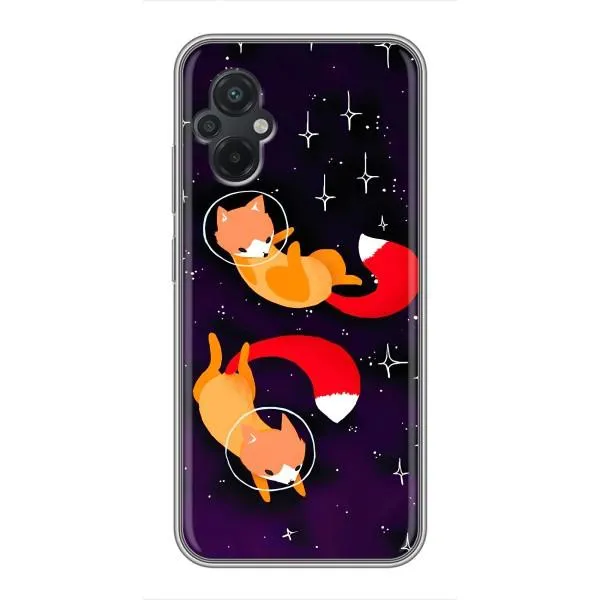 Чехол с принтом «Лисички космонавты» для Xiaomi POCO M5 Чехол с принтом «Лисички космонавты» для Xiaomi POCO M5