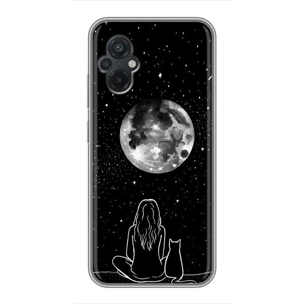 Чехол с принтом «Девушка с котом» для Xiaomi POCO M5