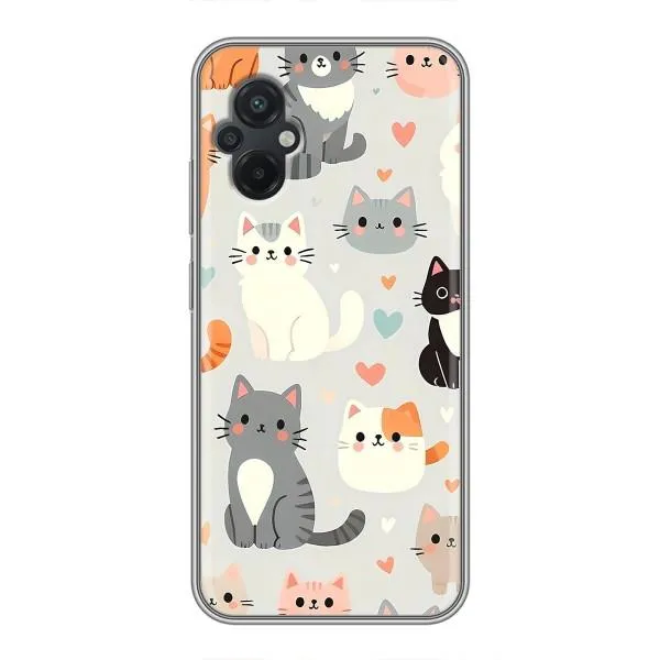 Чехол с принтом «Коллаж котов» для Xiaomi POCO M5