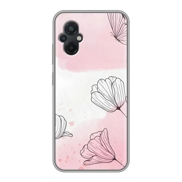 Чехол с принтом «Розовые цветы» для Xiaomi POCO M5