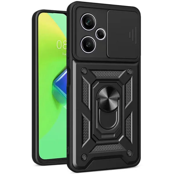 Чехол Ummi Camshield Serge Ring для Xiaomi Poco M6 Pro 5G — Черный — фото 1