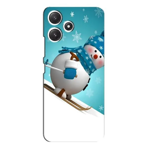Чехол с принтом «Снеговик на лыжах» для Xiaomi POCO M6 Pro (5G)
