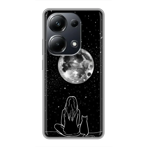 Чехол с принтом «Девушка с котом» для Xiaomi POCO M6 Pro Чехол с принтом «Девушка с котом» для Xiaomi POCO M6 Pro