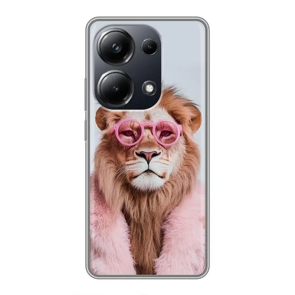 Чехол с принтом «Лев в очках» для Xiaomi POCO M6 Pro Чехол с принтом «Лев в очках» для Xiaomi POCO M6 Pro