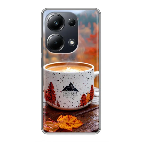 Чохол з принтом «Кава на природі» для Xiaomi POCO M6 Pro