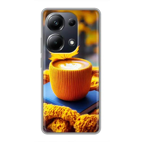 Чохол з принтом «Кава на жовтому пледі» для Xiaomi POCO M6 Pro