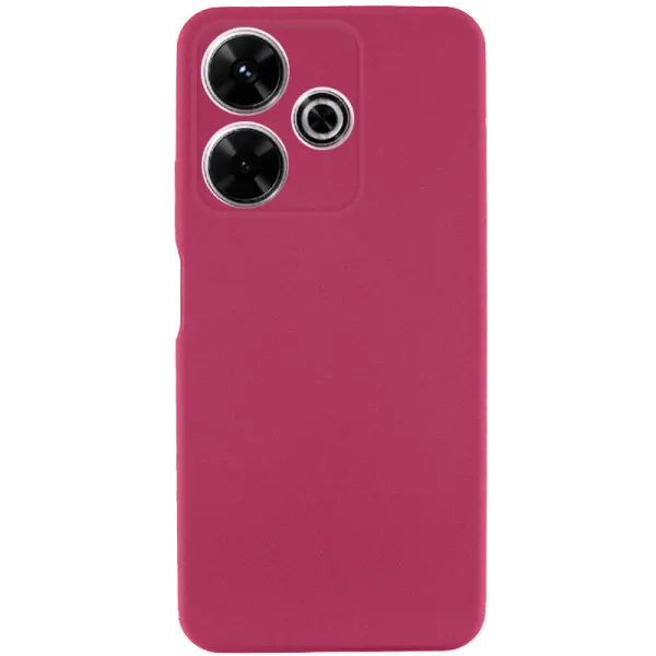 Чохол TPU GETMAN Liquid Silk Full Camera для Xiaomi Redmi 13 4G / Poco M6 4G — Бордовий — фото 1