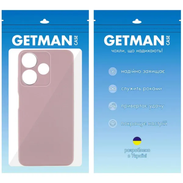 Чохол TPU GETMAN Liquid Silk Full Camera для Xiaomi Redmi 13 4G / Poco M6 4G — Рожевий — фото 4