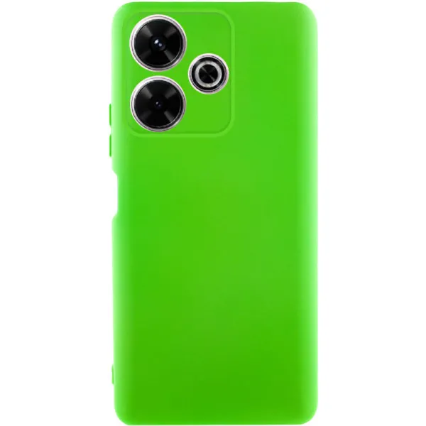 Чохол TPU GETMAN Liquid Silk Full Camera для Xiaomi Redmi 13 4G / Poco M6 4G — Салатовий — фото 1