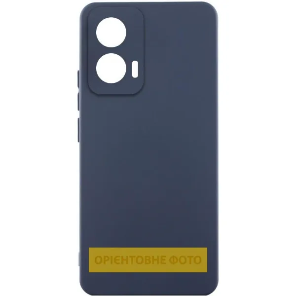 Чехол Silicone Cover Lakshmi Full Camera (AAA) для Xiaomi Poco M7 Pro 5G — Темно-синий — фото 1