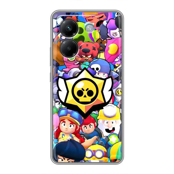 Чехол с принтом «Лого Brawl Stars» для Xiaomi Poco M7 Pro 5G