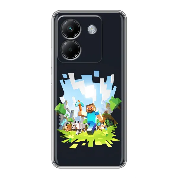 Чехол с принтом «персонажи Minecraft» для Xiaomi Poco M7 Pro 5G Чехол с принтом «персонажи Minecraft» для Xiaomi Poco M7 Pro 5G