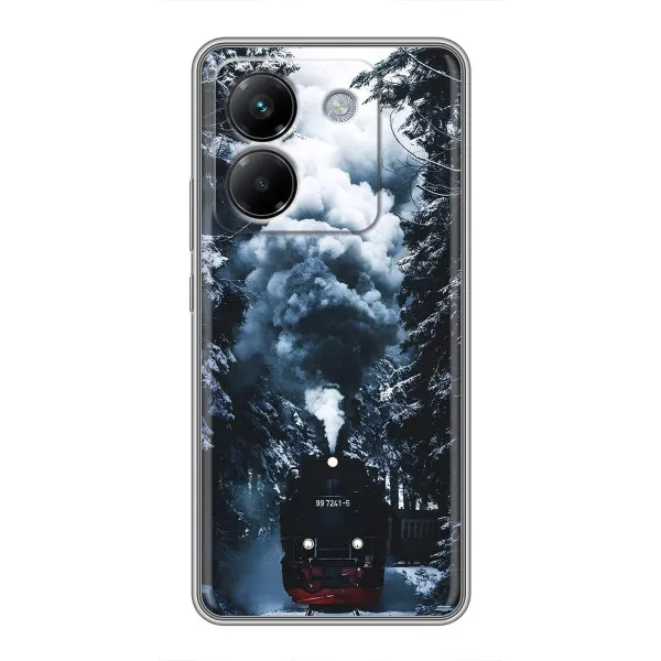 Чехол с принтом «Зимний поезд» для Xiaomi Poco M7 Pro 5G